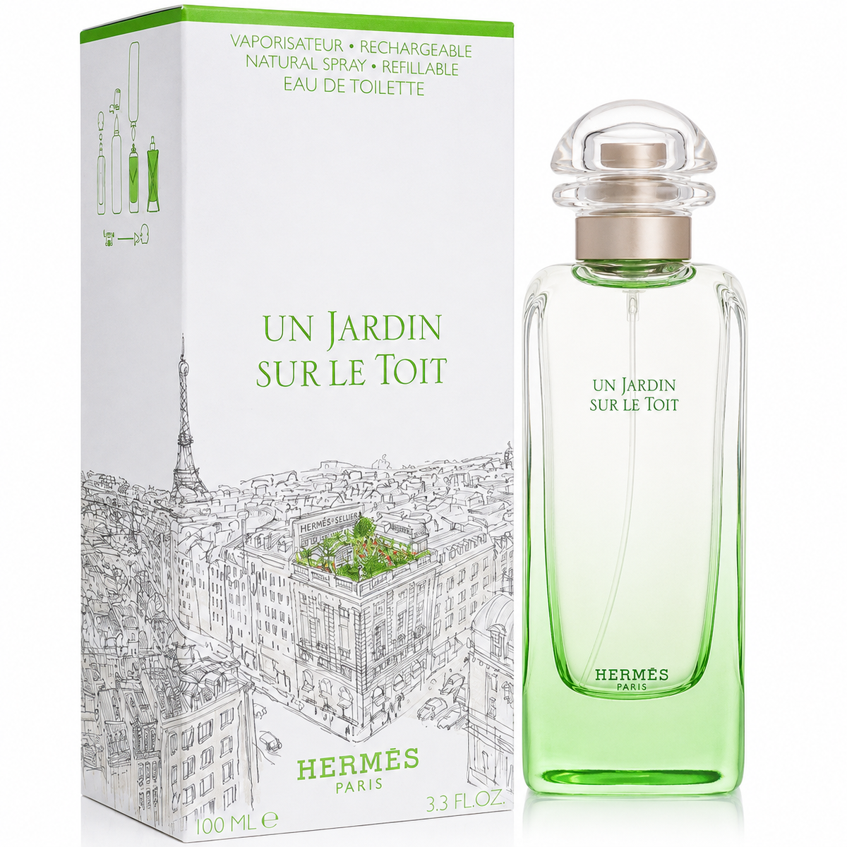 Hermès Un Jardin Sur Le Toit Eau de Toilette Refillable Spray 100ml