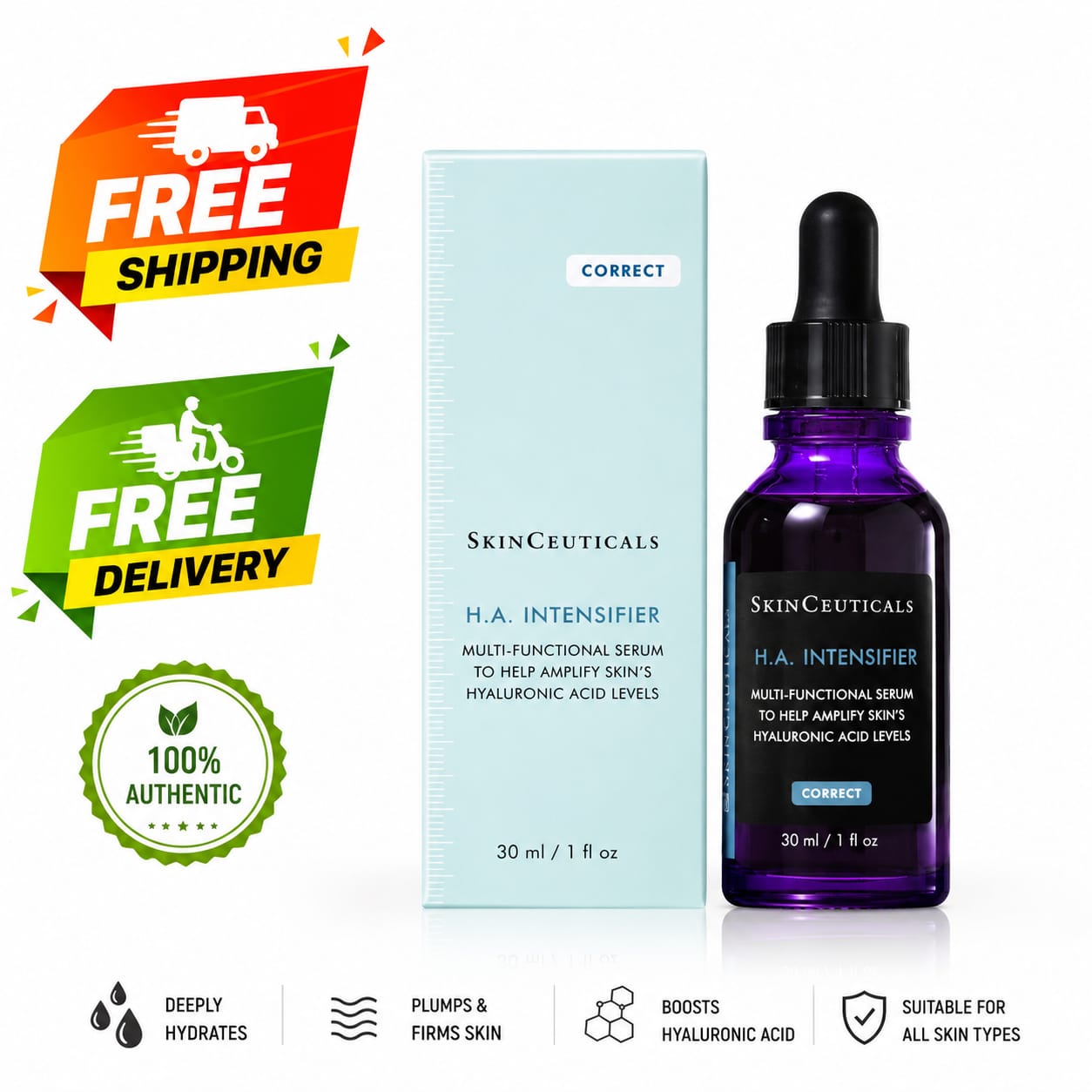 SkinCeuticals H.A. Intensifier Multi-Functional Hyaluronic Acid Serum – 30 ml / 1 fl oz