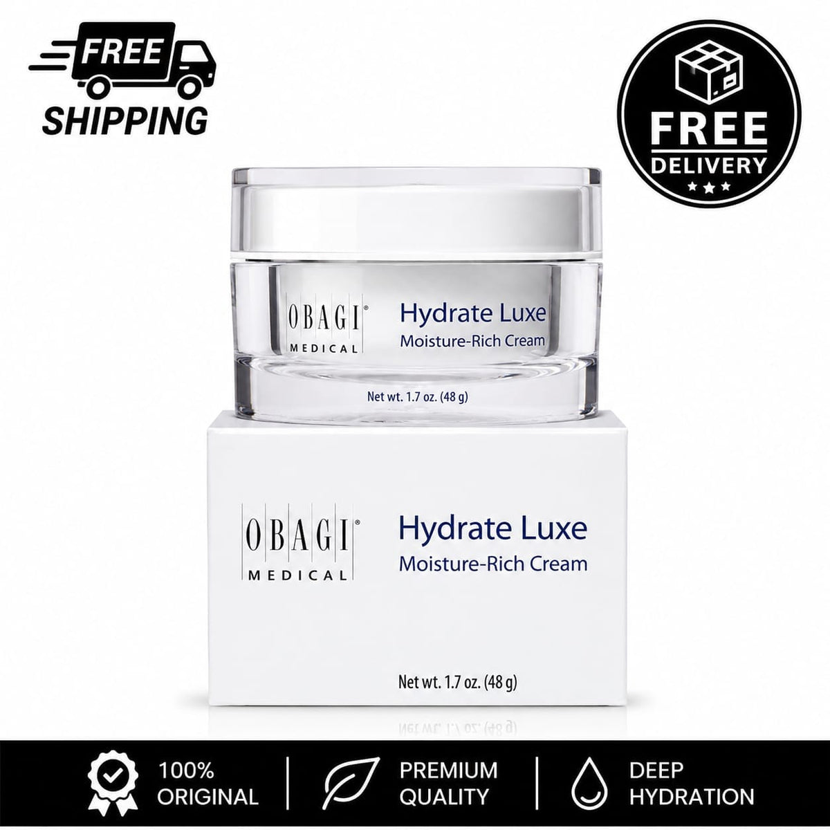 Obagi Medical Hydrate Luxe Moisture-Rich Cream – 1.7 oz (48 g)